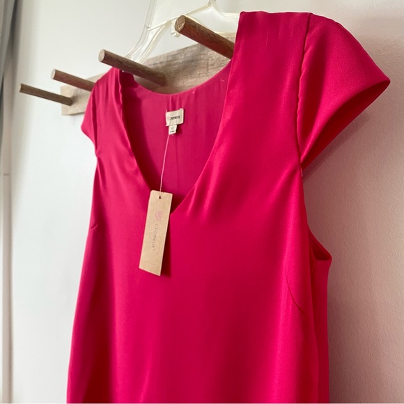 NWT CREMIEUX | Women’s Barbie Pink Short Sleeved Shift Dress with Pockets XSmall - Picture 3 of 9